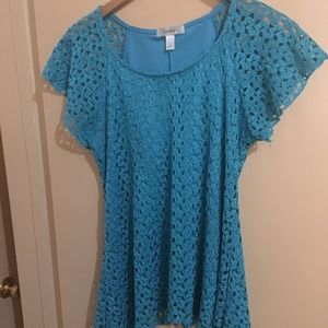 Dressbarn blue blouse